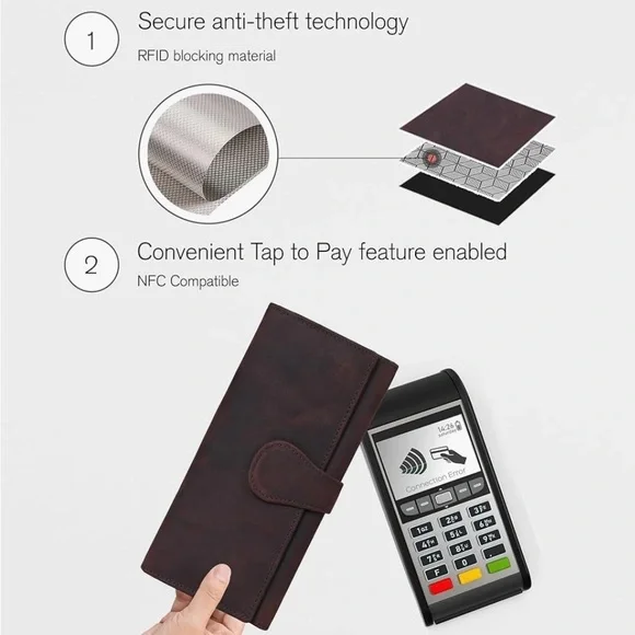 Leather ESTALON Crossbody Bags/Bifold Wallet set - Picture 8 of 15